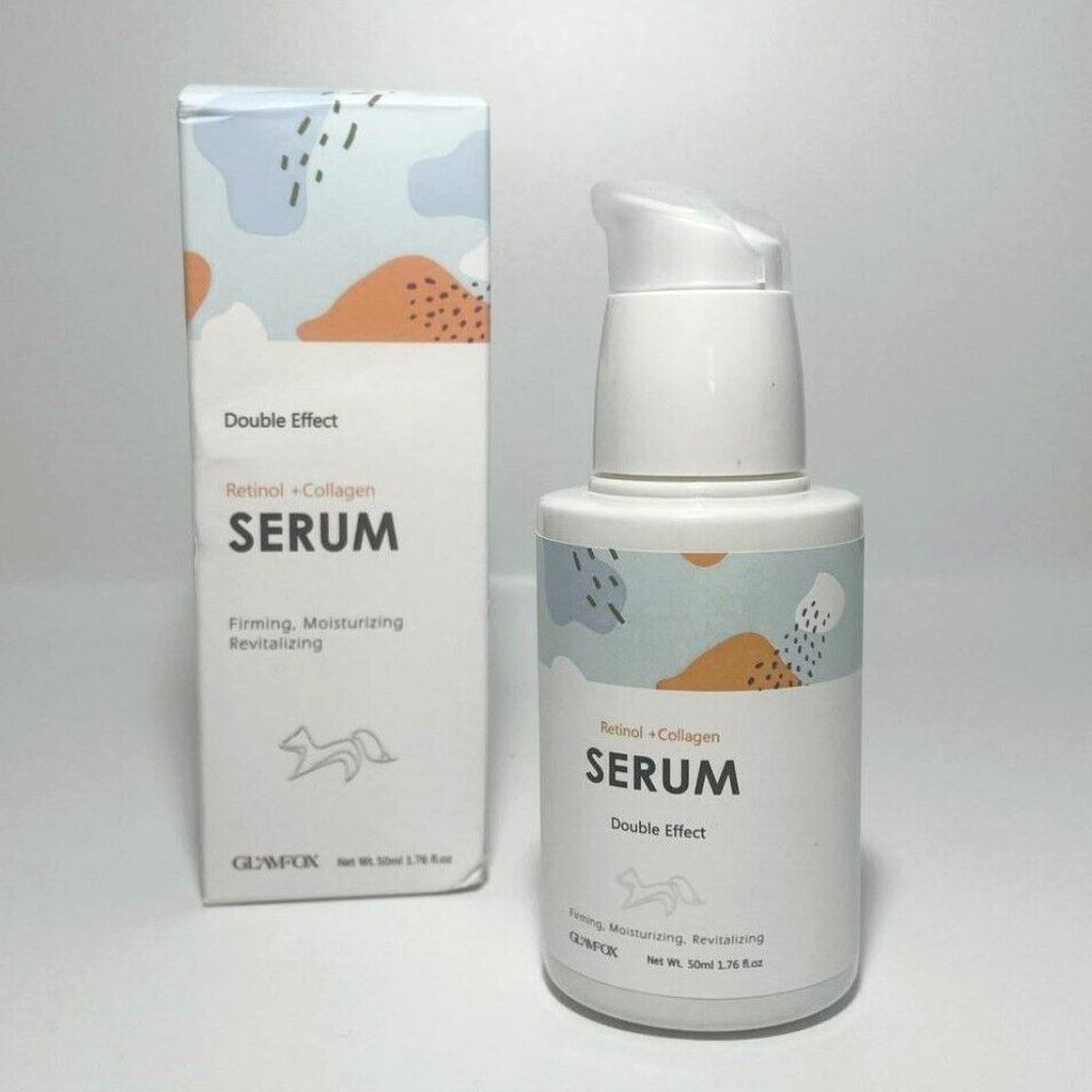 Glamfox Double Effect Retinol + Collagen SERUM 1.76oz 50ml Firming/Moisturizing